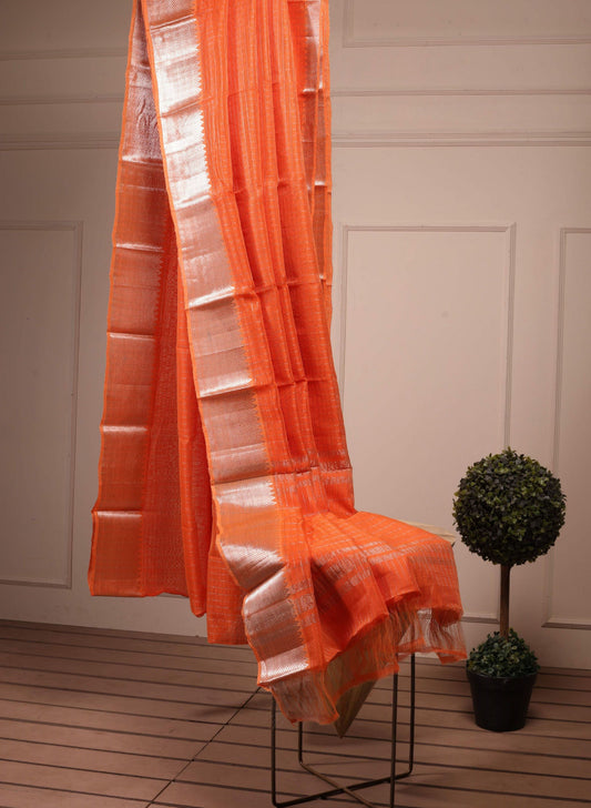 Mangalgiri silk saree with tussar blouse